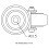 Parnells 80mm swivel castor with blue elastic rubber on nylon centre wheel 3