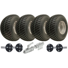 18x9.50-8 Twin Axle ATV Knobby Trailer Kit Wheels, ALKO Axles Swivel Hitch 408kg
