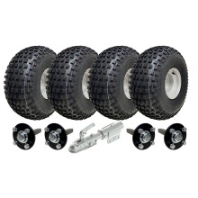 22x11.00-8 Knobby ATV Quad Trailer Kit Wheels Axles Swivel Hitch Max Load 620kgs