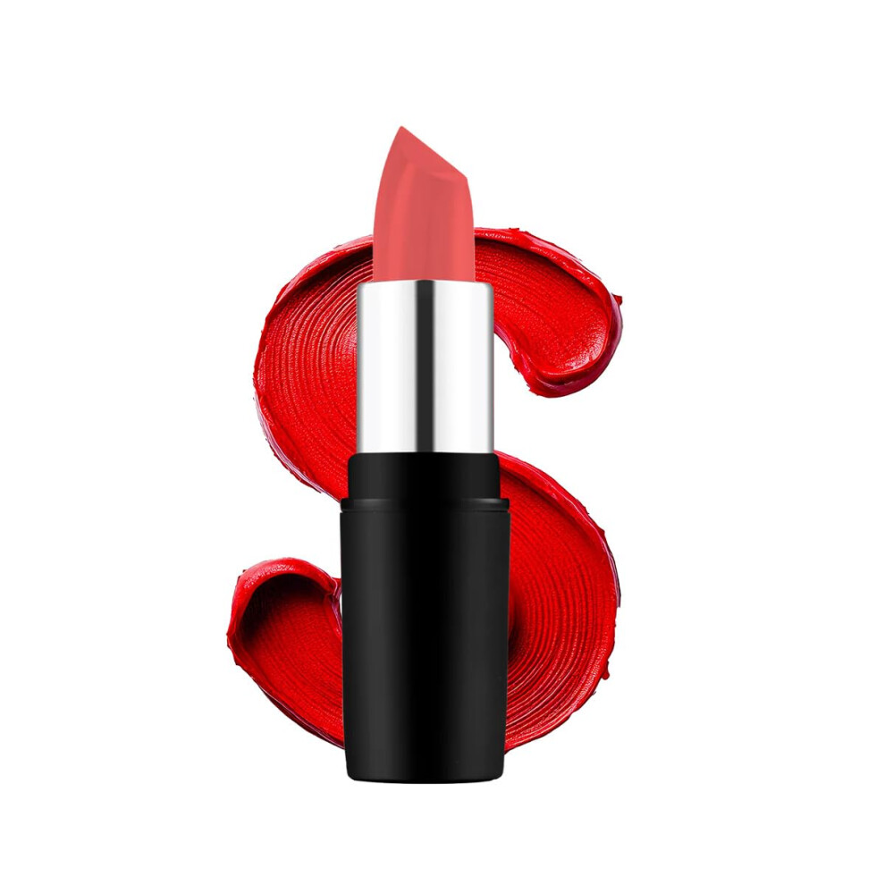 Swiss Beauty Pure Matte Creamy Lipstick | Non-Drying, Highly Pigmented Lipstick | Shade- Apricot, 3.8Gm|
