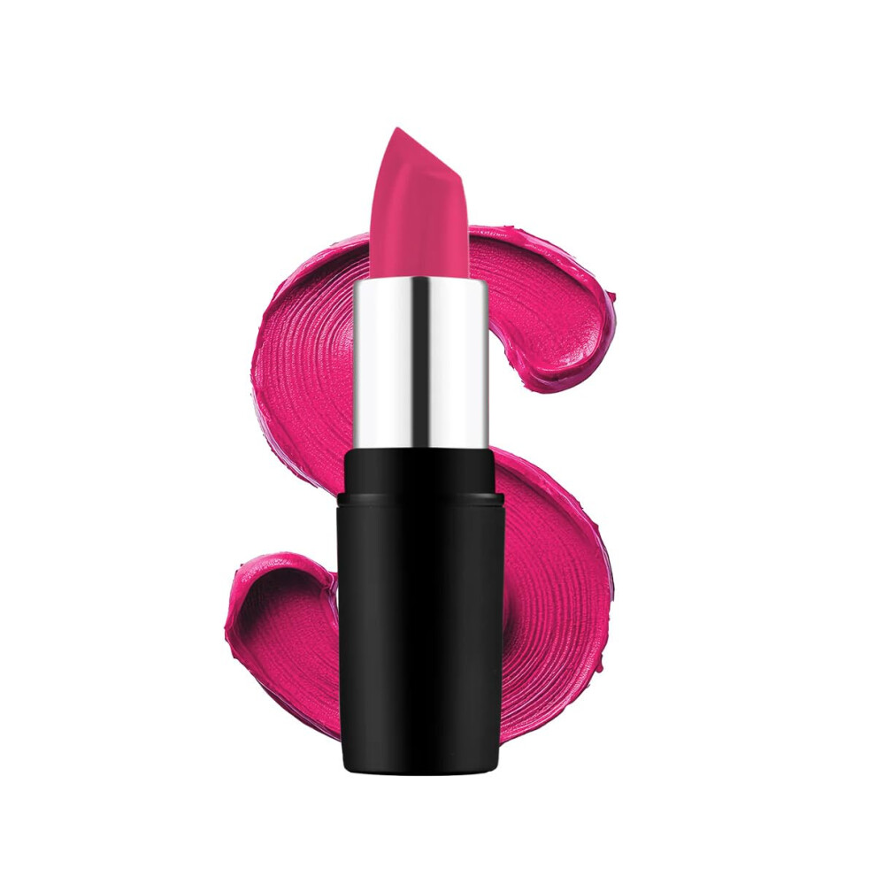 Swiss Beauty Pink Pure Matte Creamy Lipstick | Non-Drying, Highly Pigmented Lipstick | Shade- Hot 3.8Gm|