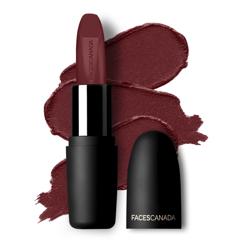 Facescanada Faces Canada Weightless Matte Lipstick, Enriched With Jojoba And Almond Oil, Highly Pigmented, Smooth One Stroke Weightless Color, Keeps Lips Moisturi