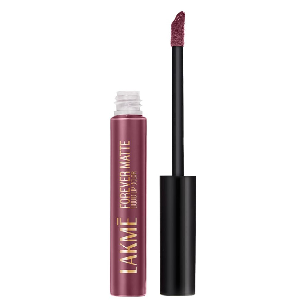 Lakm Purple Forever Matte Liquid Lip Colour, Long-Lasting Liquid Lipstick, Lightweight & Transferproof, Smudgeproof - Mauve Ecstasy, 5.6Ml