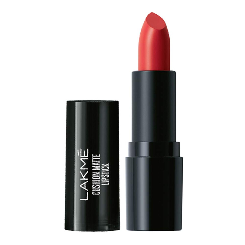 Lakm Cushion Matte Lipstick, Red Blaze, 4.5 G