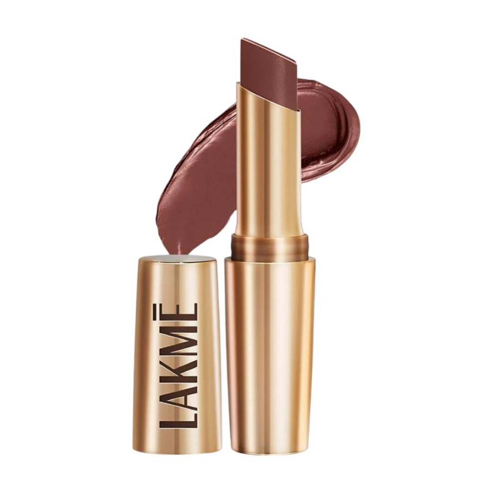 Lakm Pink Lakme Powerplay Priming Matte Lipstick, Smooth Matte Finish, Lightweight Lipstick, Smudgeproof, Lasts 16Hrs, Hydrates Lips, Rose, 3.6G