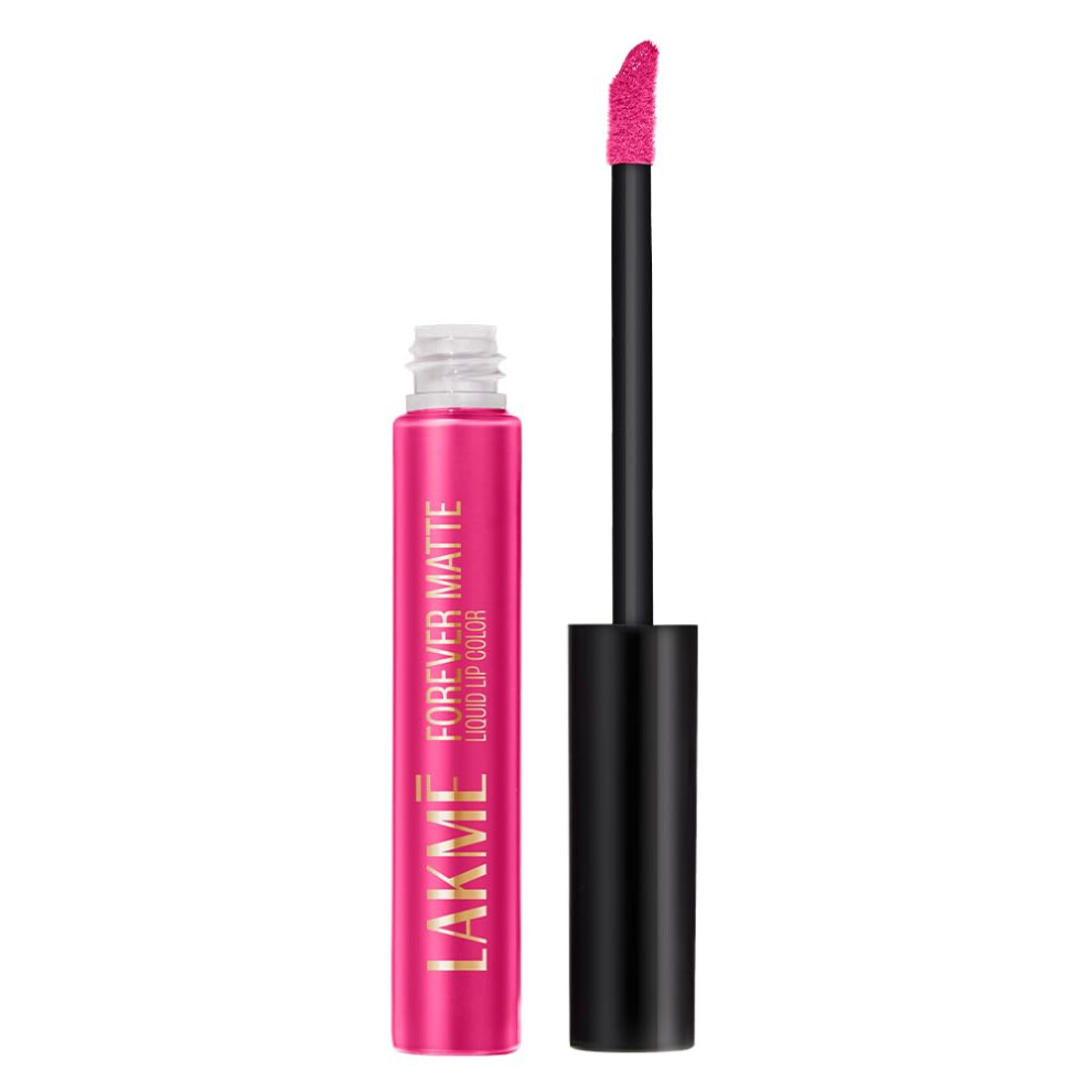 Lakm Lakme Forever Matte Liquid Lip Colour, Long-Lasting Liquid Lipstick, Lightweight & Transferproof, Smudgeproof - Pink Prom 5.6Ml