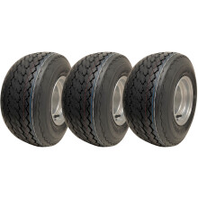 18x8.50-8 Golf Cart Buggy Wheels 4-ply Grass Tires on Rims Wanda P509 (Set of 3)