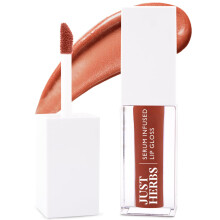 Just Herbs Serum Infused Lip Gloss För Kvinnor, Lätt Vikt Icke-Kladdig Hög Glans Fuktgivande 3 Ml (Peachy Glow)