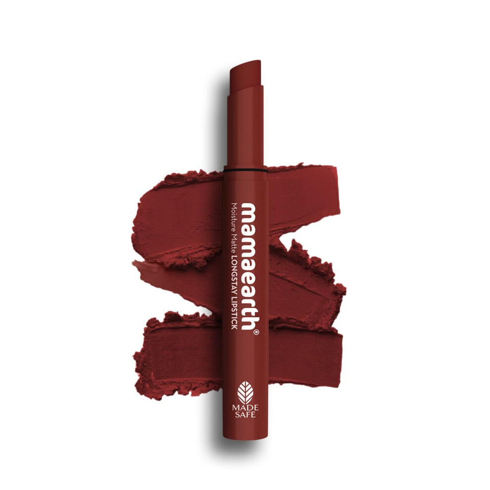 Mamaearth Moisture Matte Longstay Lipstick With Avocado Oil & Vitamin E For 12 Hour Long Stay - 2 G (Hazelnut Brown)