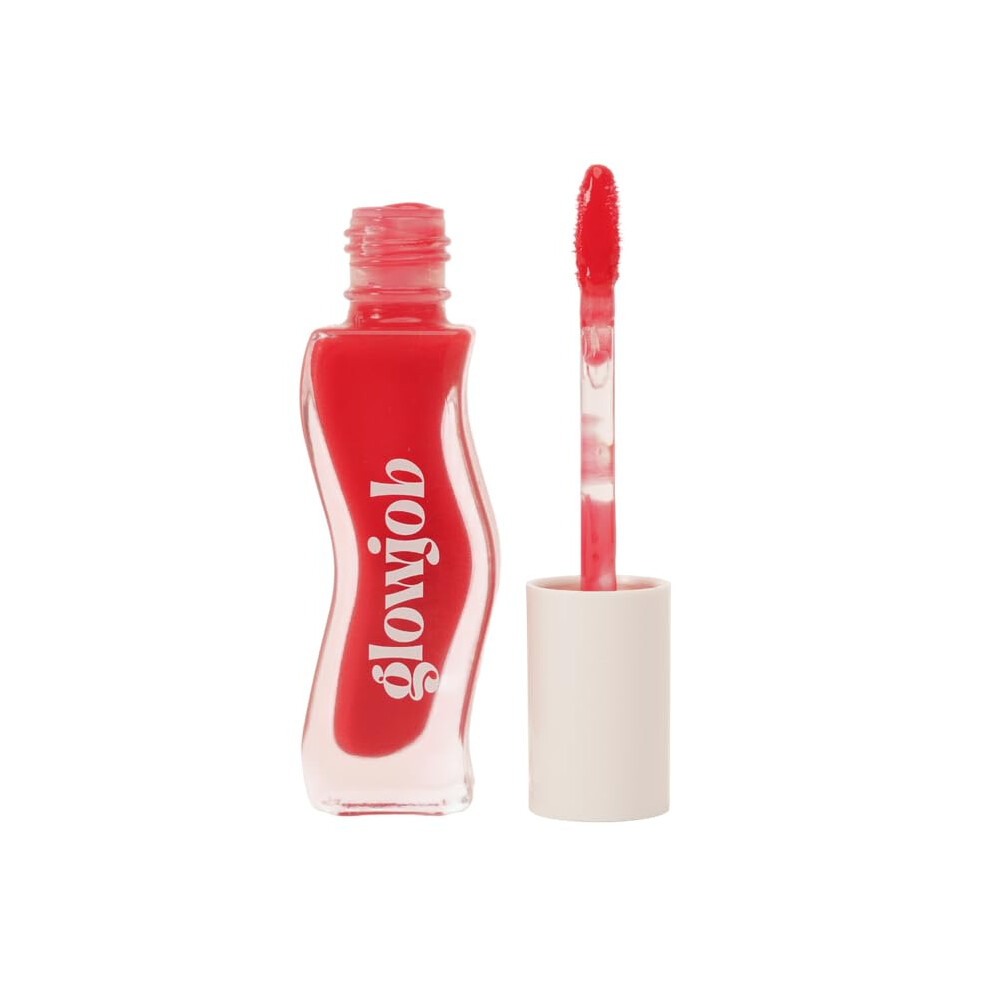Glowjob Soft Launch Red Lip Oil (8Gm) - Hydrating Glossy Lip Oil With Sheer Red Tint, Lightweight Non-Sticky Shine, Nourishing Soft Stain Finish