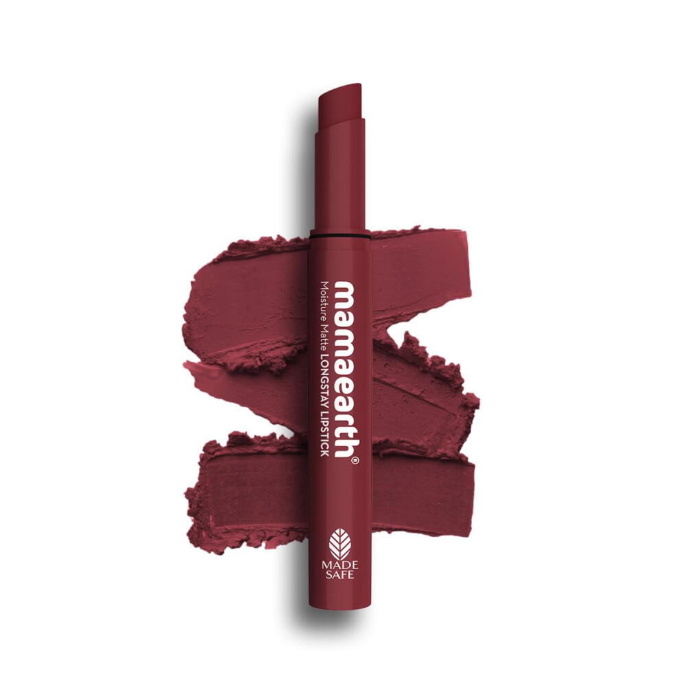 Mamaearth Moisture Matte Longstay Lipstick With Avocado Oil & Vitamin E For 12 Hour Long Stay-21 Amber Rose - 2 G
