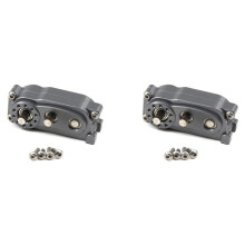 2X Przedrostkowa Skrzynia Rozdzielcza Skrzyni Biegów do 1/10 RC Crawler Car Axial SCX10 i SCX10 II 90046 Upgrade Parts, Titanium