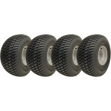 20x10.00-8 Lawnmower Grass Wheels 4ply Wanda P332 Road Legal 4” PCD (Set of 4)