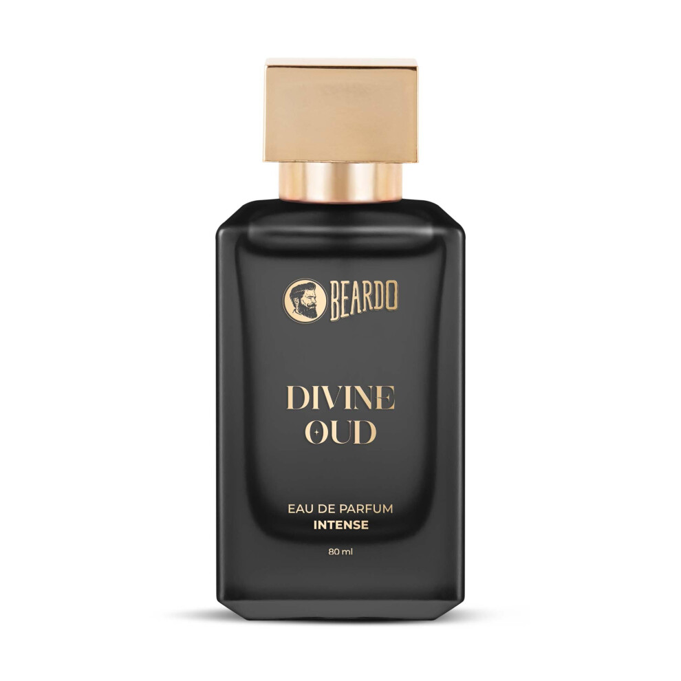 Beardo Divine Oud Perfume For Men, 80Ml | Oriental Scent With Saffron, Nutmeg,Patchouli & Agarwood | Long Lasting Premium Mens Perfume | Best Day Time