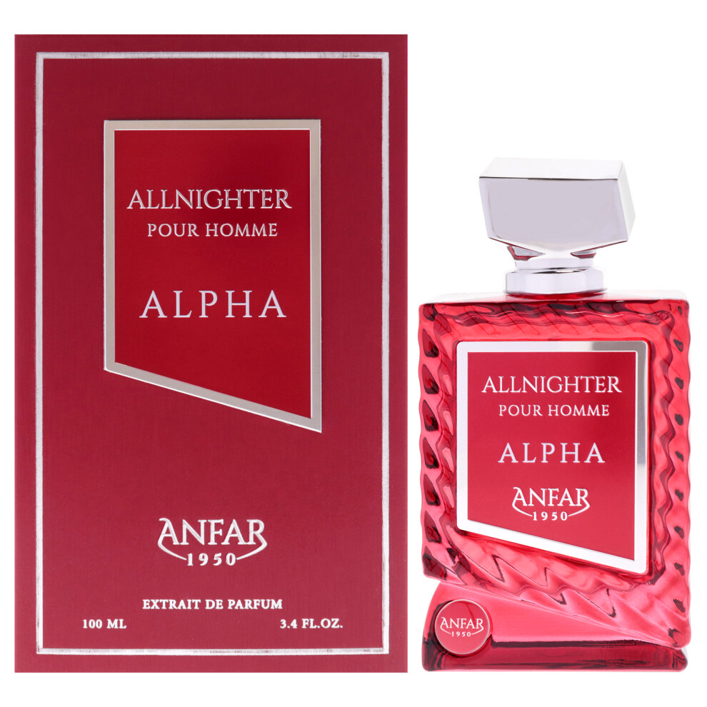 Anfar All Nighter - Alpha By For Men - 3.4 Oz Extrait De Parfum Spray