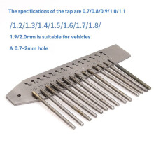 2X Juego de Machos y Terrajas para Relojes, 14 Machos de Roscar de 0,7 mm A 2 mm, Herramientas de Corte de Microroscas para Reparación de Placas y