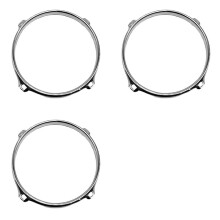 3X Drum Rim Alloy 6inch 4 Hole Drum Rim Snare Hoop Drum Hoop voor 6Inch Snare Drum Percussie Instrument Onderdelen Zilver