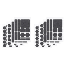 Lot de 8 Autocollants Antidérapants, Différentes Formes, Bandes Adhésives Réutilisables Prédécoupées pour Téléphone et Tablette