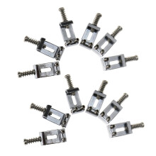 12x Replacement Chrome Tremolo Bridge Saddles for Electric Guitar