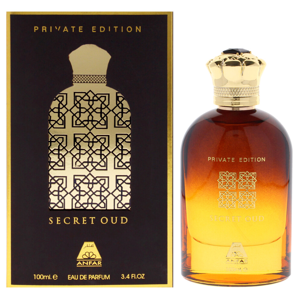 Anfar Private Edition - Secret Oud By For Men - 3.4 Oz Edp Spray