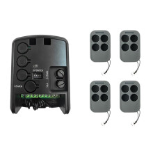 Scheda di Controllo Universale per Porta da Garage AC220V con 4 Ricevitori per Motore Tubolare con Telecomando Pannello di Controllo per Motore per