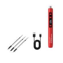 Wireless Welding Tool USB Digital Display Soldering Iron DIY Home Rapid Heating Soldering Repair Soldering Iron Kit Red