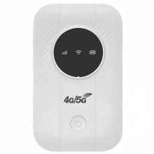 4G en 5G modemrouter met simkaartslot, hotspot voor tot 10 apparaten, 300 Mbit/s, 2100 mAh, ideaal voor reizen en zakenreizen