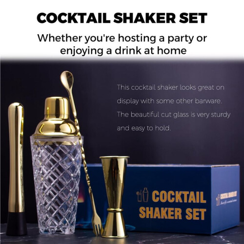 Wine Shaker Set (Shakerx1+Measuring DeviceX1+Stirring SpoonX1+TamperX1)