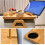 Bamboo Foldable Sofa Arm Tray with Cup Holder & 360 Phone Holder 3