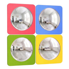 4 Pack Acrylic Sensory Wall Mirror Set 6.4 X6.4Inch Shatterproof Bubble Mirror Toys for Calming Corner Colorful Visual