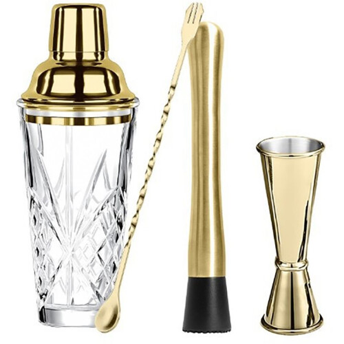 Wine Shaker Set (Shakerx1+Measuring DeviceX1+Stirring SpoonX1+TamperX1)