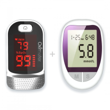 Draagbare bloedsuikermeter met vingerclip, compact en slim, ideaal voor senioren en op reis