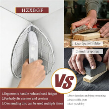 Drywall Corner Sander Angle Sanding Tool with 12PCS 9 Inch Hook and Loop Discs for Walls and Corners