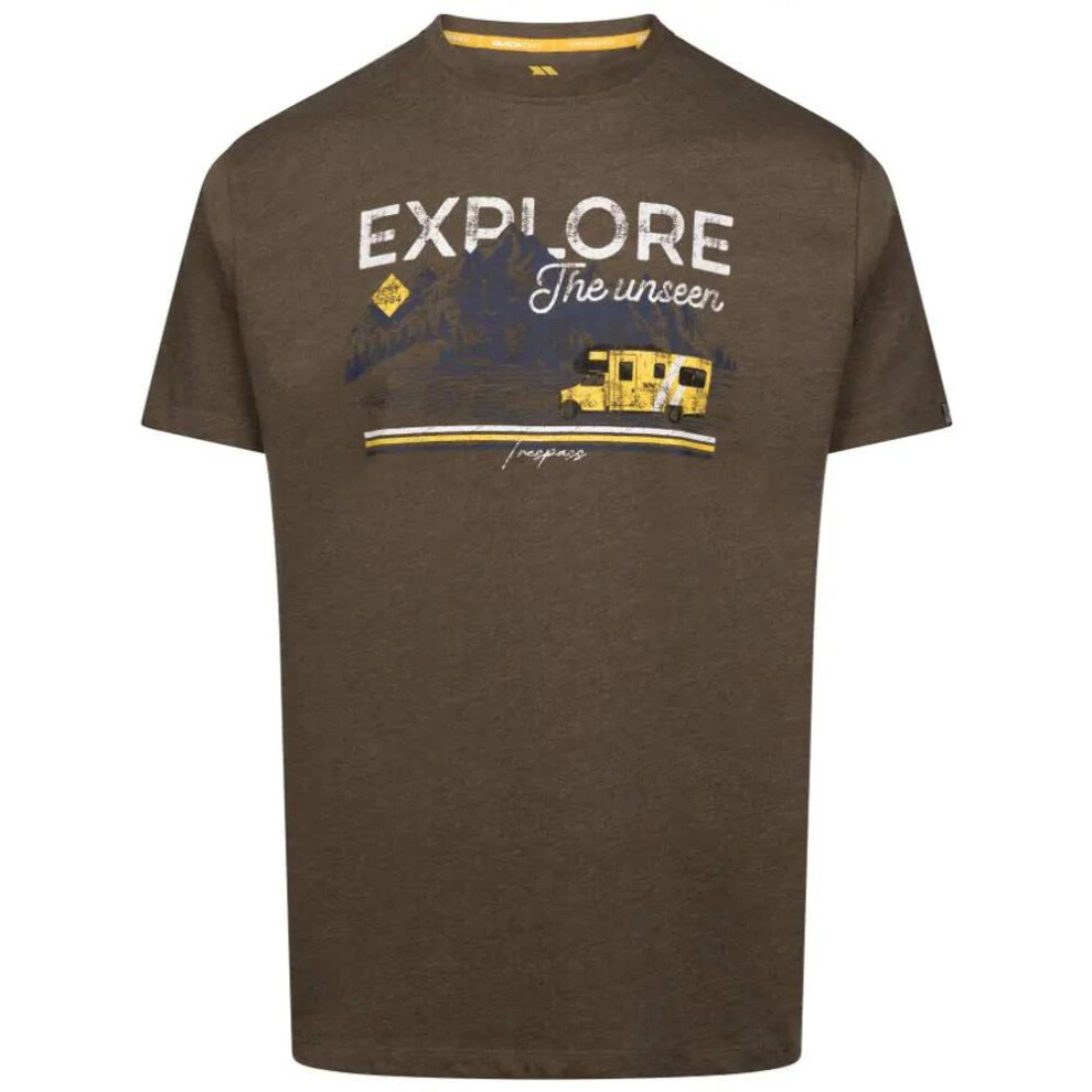 Trespass (L, Marshland Marl) Mens Thelon Printed Casual T-Shirt