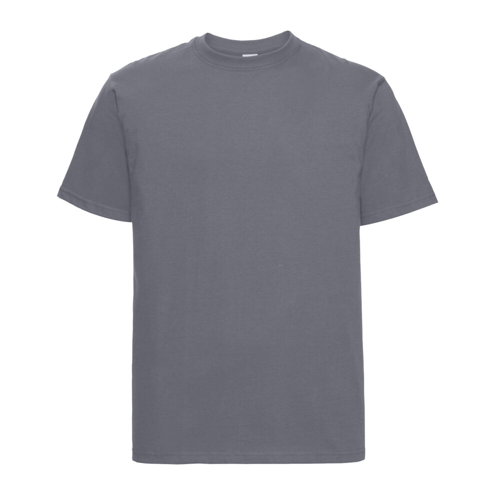 Russell (Xl, Convoy ) Europe Mens Classic Heavyweight Ringspun Short Sleeve T-Shirt Grey
