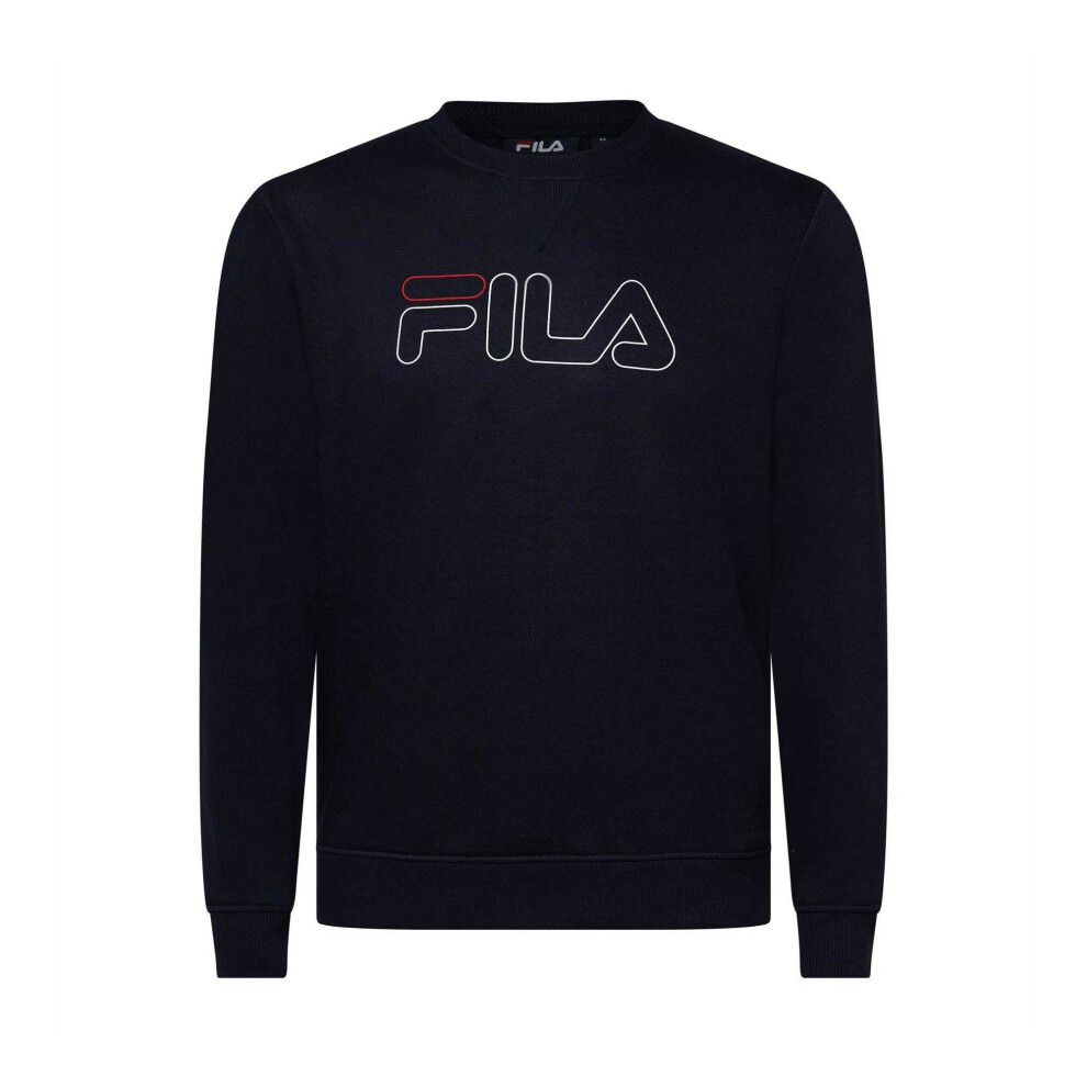 Fila (Xxl, Navy) Mens Jude Crew Neck Sweatshirt Blue,Multicoloured
