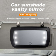 Car Sun Visor Mirror Makeup Sun-Shading Espejo CosméTico Vanity Mirror Espejo de Maquillaje para AutomóViles con Seis Luces LED Car Styling