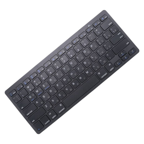 Russian Keyboard Ultra-Thin Wireless  Keyboard, for IOS Android Windows Tablet / Laptop -Black