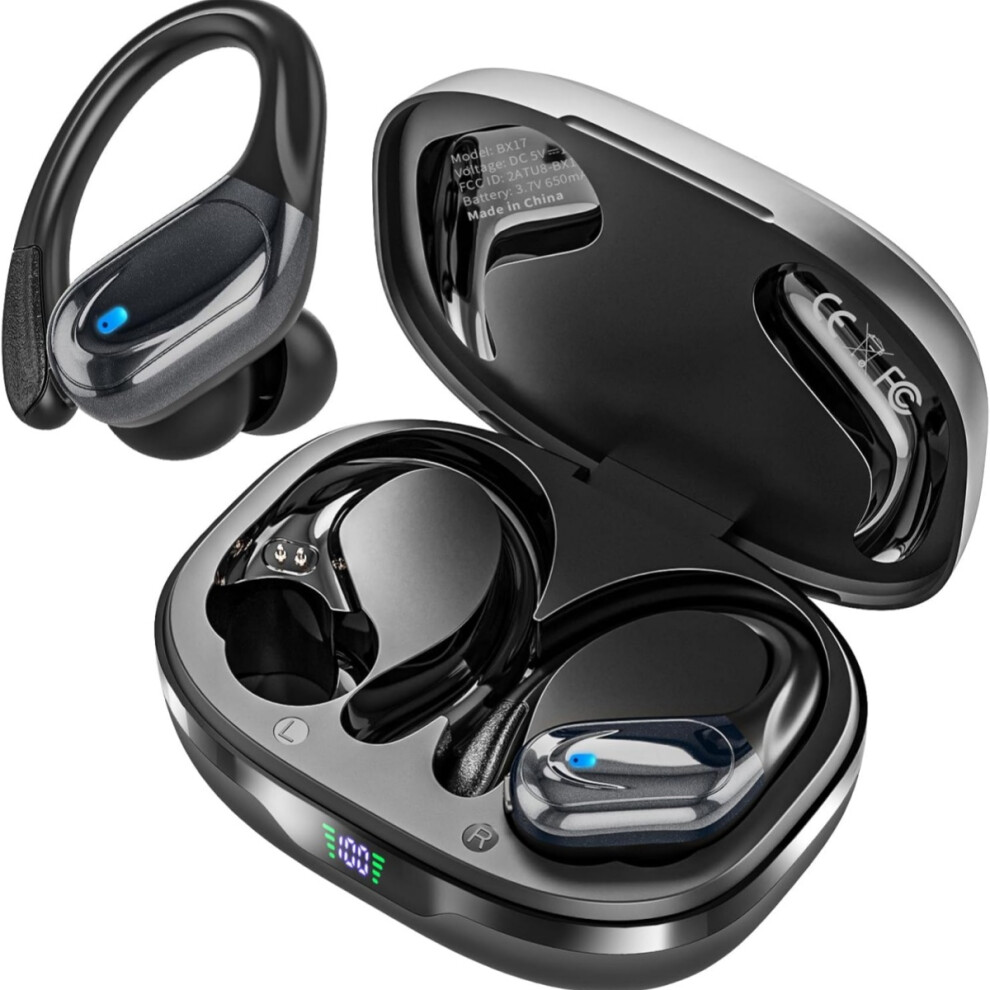 Wireless Sports Earbuds Bluetooth 5.3 Headphones With 80H Playtime Led Display Noise Cancelling And Ipx7 Waterproof For 9172985921654