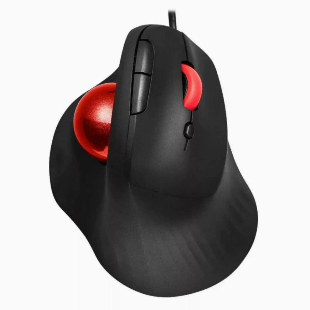 Silent Wired Trackball Mouse, Ergonomic Vertical Design, 34Mm Ball, 4 Level Adjustable Dpi, Compatible With Windows And 9172985923887