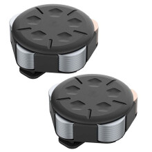 Dozownik Monet 2 Pack - PrzenośNy Pojemnik na Monety z Klipsem, Uchwyt na Wymianę Minimalistyczny Portfel na Monety (Pakiet 2, Czarny)