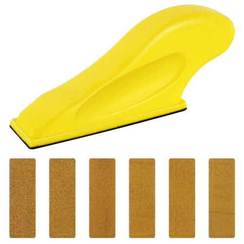 Sander Kit, Micro-Sanding Tools for Small Projects, Small Detail Handle Sanding for Tight Narrow Spaces&DIY Crafts