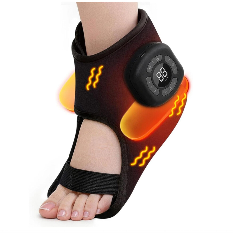 3-in-1 Foot Massager with Adjustable Compression, Sole Heating, USB Rechargeable, Ankle Support and Intelligent Timer