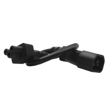IEC 320 C14 Male Plug to C5 Female Adapter Cable IEC 3 Pin Male to C5 Micky, PDU UPS Power Converter Cord(0.)