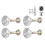 4X Quick Release Push Hood  Button Car Pin Bonnet Lock Bumper Clip Latches Silver 1