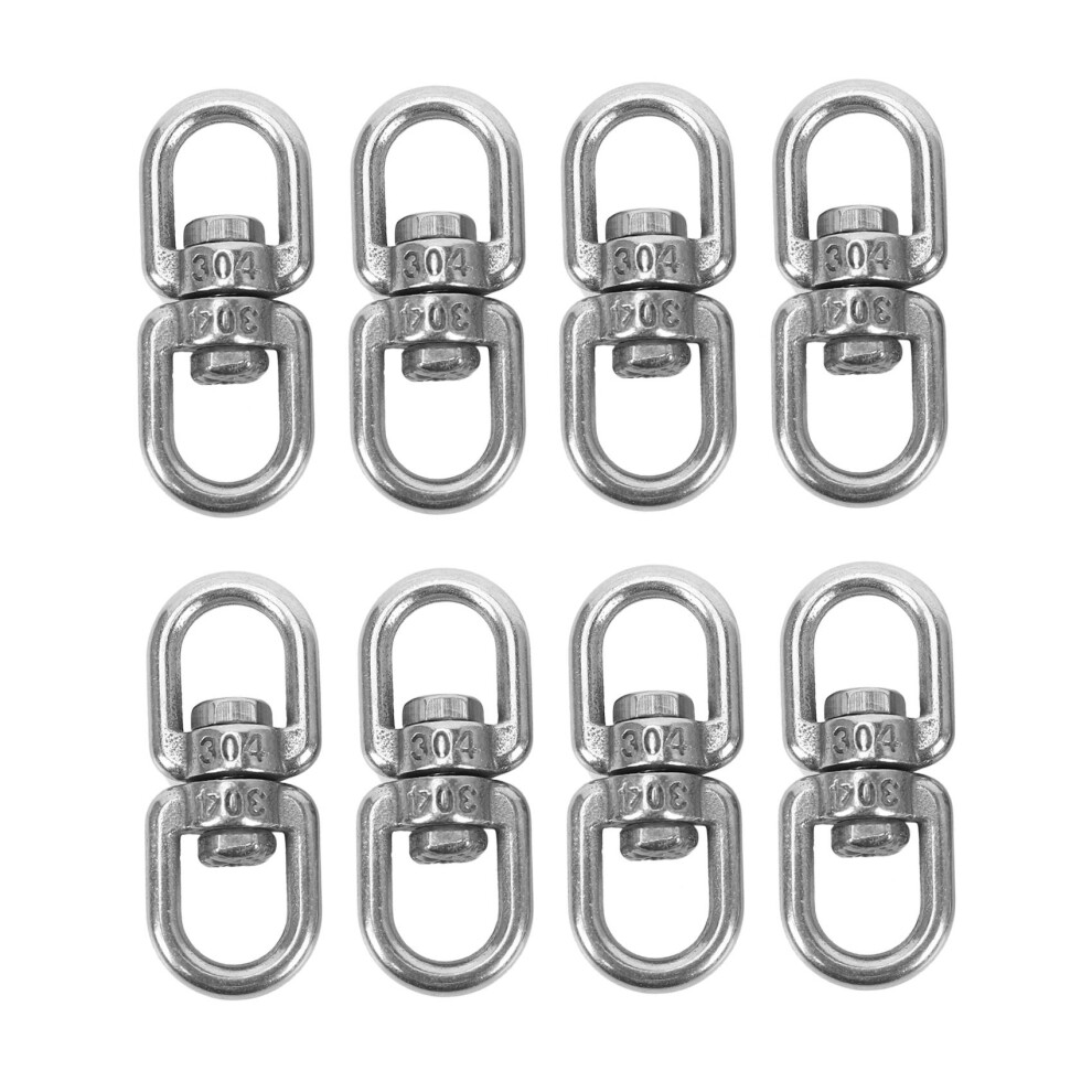 8Pcs Stainless Steel Hanging Basket Spinners Plant Hanger Swivel Hook Swivel Clip For Dog Lead, Flower Pot Basket (M4) 4712494461613