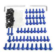 158PCS Universal Motorcycle Fairing Screws Nuts Kit Moto Body Work Bolts Screw for YZF R1 R6 R3 2004- 2008()