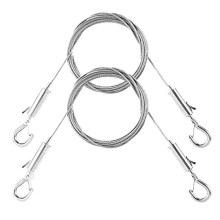 Kit de Fil de Suspension RéGlable 2 PièCes - MatéRiel Robuste, Câbles en Acier Inoxydable de 1 M X 1,5 Mm