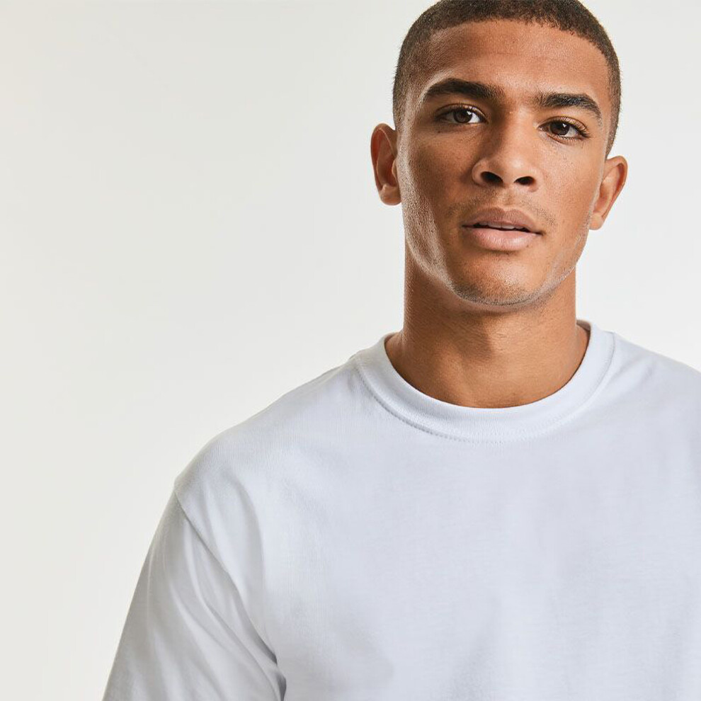 Russell (Xl, ) Europe Mens Classic Heavyweight Ringspun Short Sleeve T-Shirt White