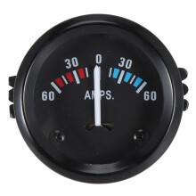 2 inch 52mm 12V Car LED Pointer Auto Boat AMP Meter Gauge 60-0-60 AMP Black